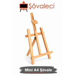 Mini A4 Şövalesi | Ahşap Masaüstü Sunum Şövalesi