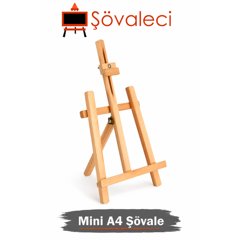 Mini A4 Şövalesi | Ahşap Masaüstü Sunum Şövalesi