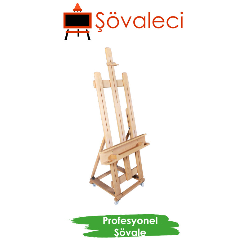Profesyonel Şövale | Büyük Boy Ahşap Ressam Şövalesi